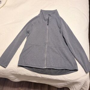 Skechers Light Gray Full-Zip Pullover Jacket
